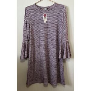 Speechless Striped Flare Long Sleeve Dress Size XL